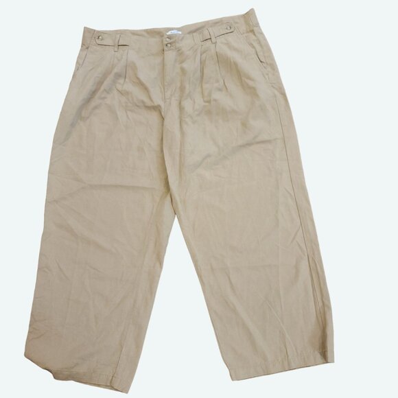 Madewell Womens Plus Size 22W Harlow Wide Leg Pant Khaki Pleated Front - Picture 2 of 7